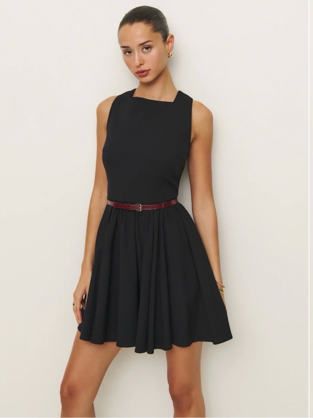 Reformation chimere black dress